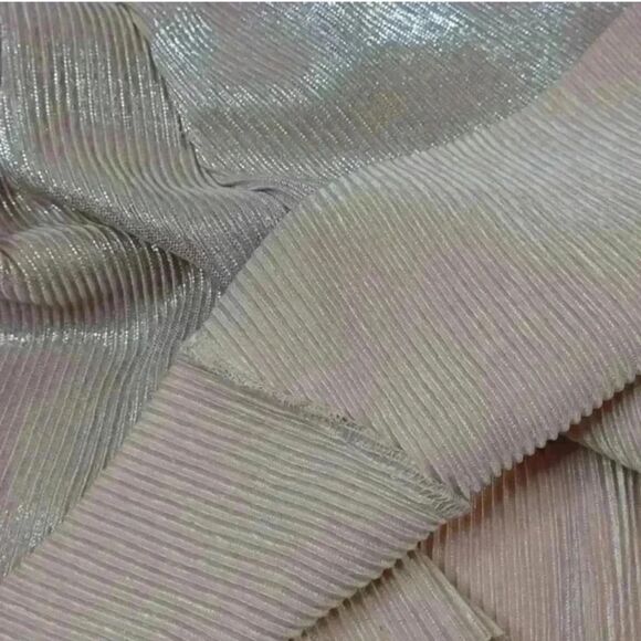 Who What Wear Gold A-Line Midi Skirt Pleated Casual - Picture 9 of 10